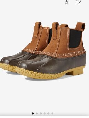 L.L.Bean rubber/leather Chelsea boots size 8